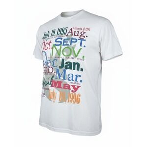 Vintage 1992 Hanes Beefy-T Atlanta 1996 Olympics Countdown Single Stitch T-Shirt